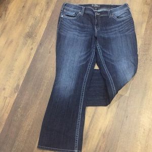 Size 20 dark wash silver boot cut jeans